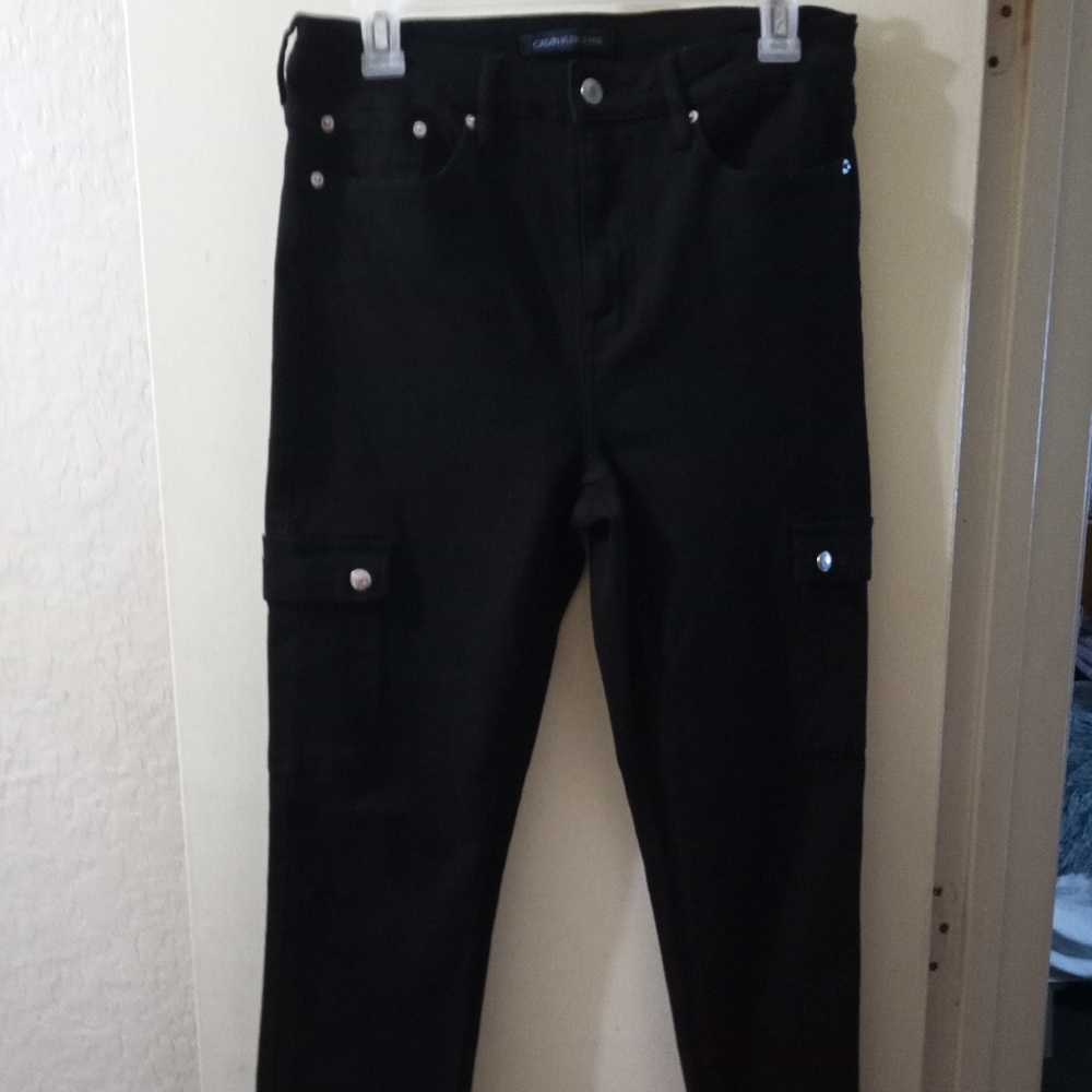 Black denim pants